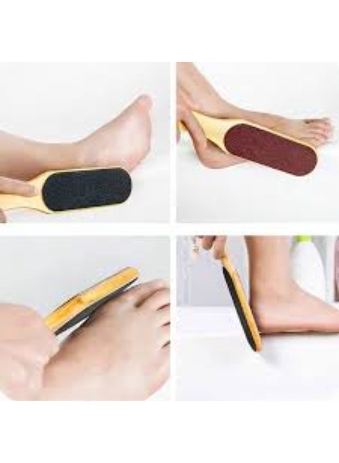 مبرد قدم بمقبض خشب للعناية بالقدم - متعدد الألوان - Image 1